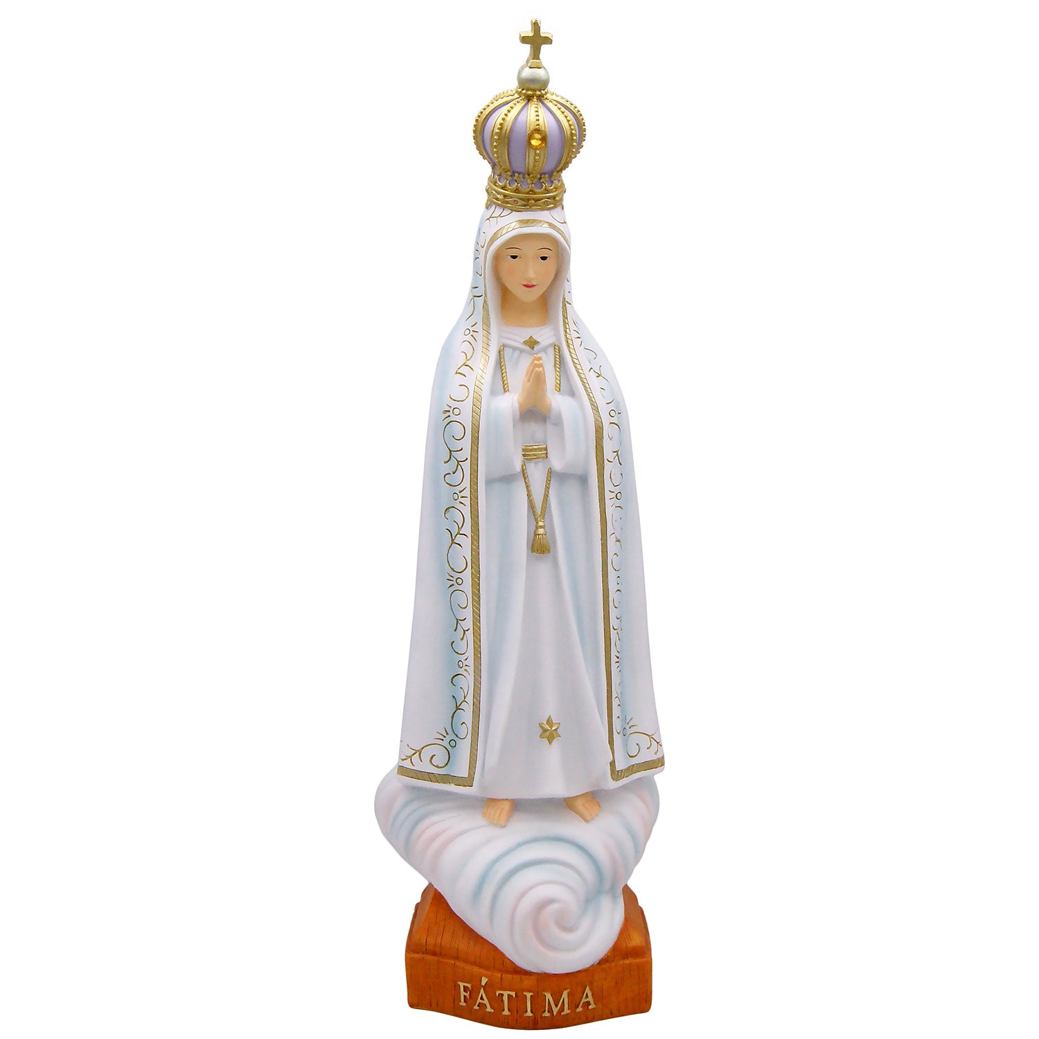 Our Lady of Fatima statue is made in Fatima, Portugal.