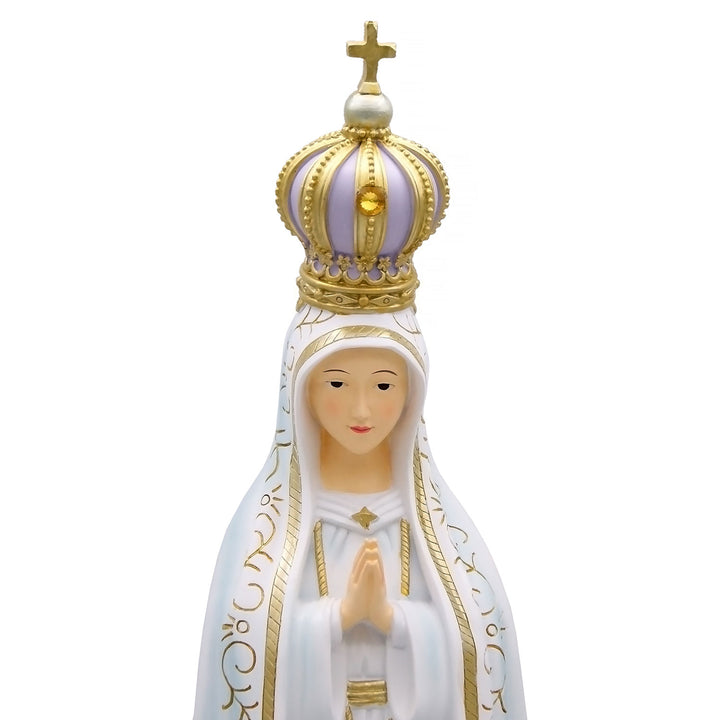 The impressive craftsmanship and attention to detail on the face of the Virgin, gives the statue a lifelike appearance making it the perfect inspiring religious gift for any occasion.