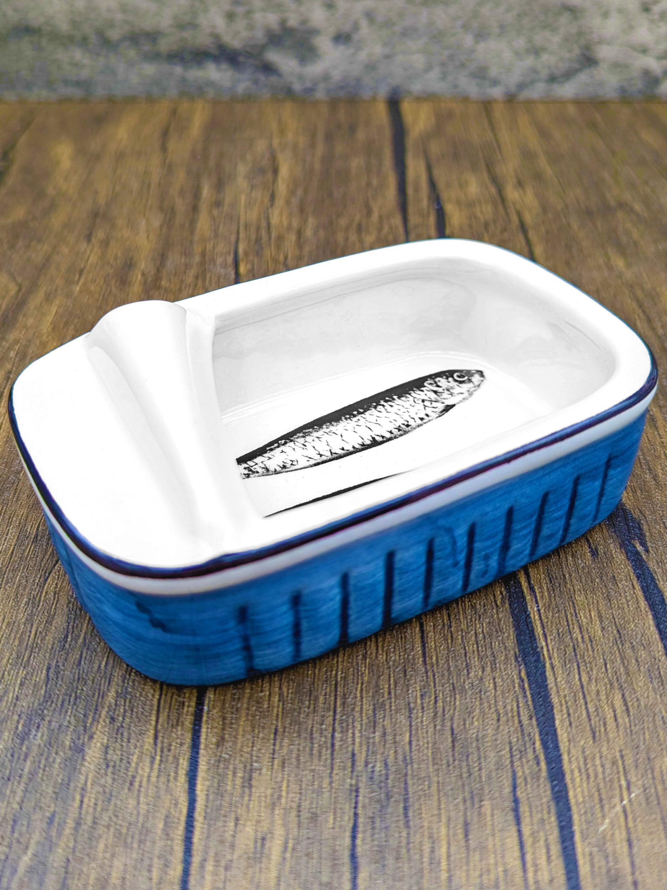 Portuguese Pottery Ceramic Canned Sardines Small Dipping Bowls – Set of 3