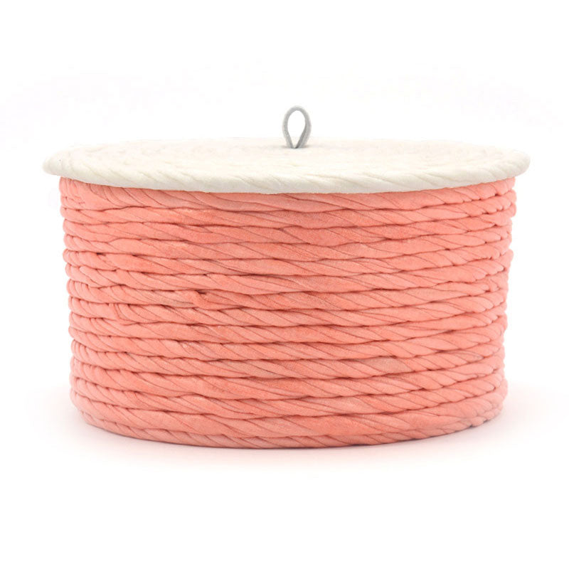 Handmade Eco-friendly Recycled Fabric Woven Decorative Box With Lid - Cloud Sunset