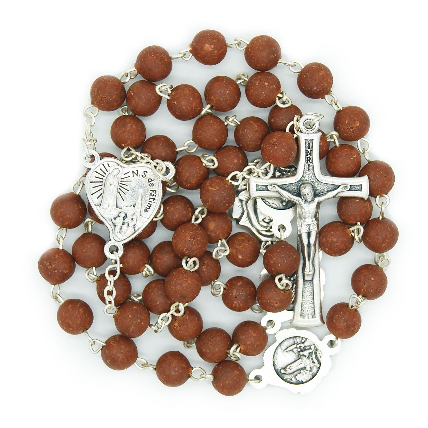 Catholic Handmade Scented Our Lady of Fatima Rose Petal Rosary Beads for Woman Made in Portugal