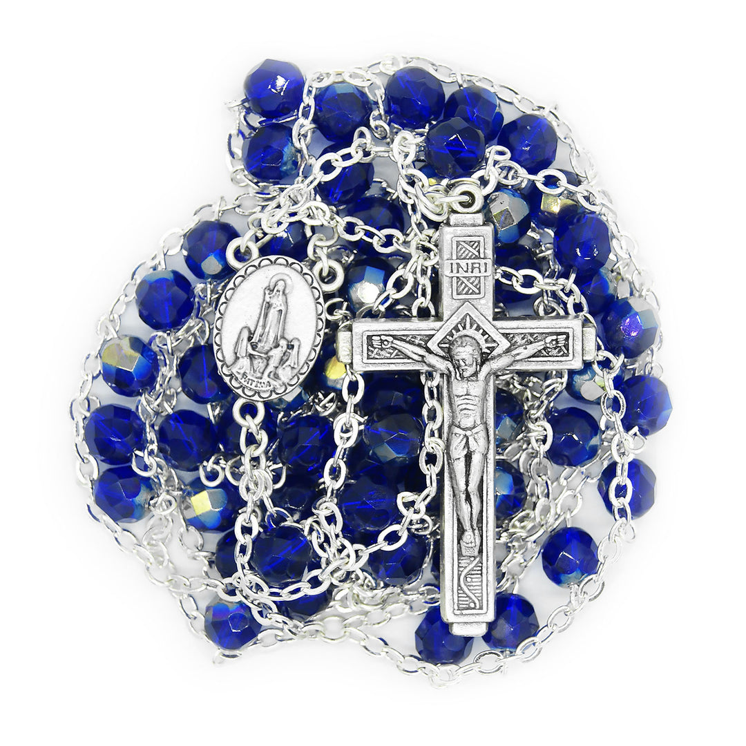 Catholic Handmade Stairway to Heaven Our Lady of Fatima Rosary Crystal Beads Made in Portugal