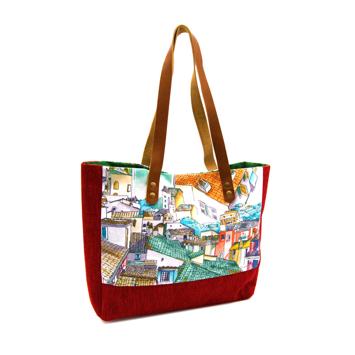 Handbag inspired by Alfama, a traditional neighborhood of Lisbon.