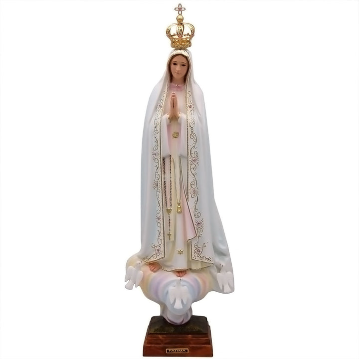 30 Inch Glass Eyes Our Lady of Fatima Statue Made in Portugal