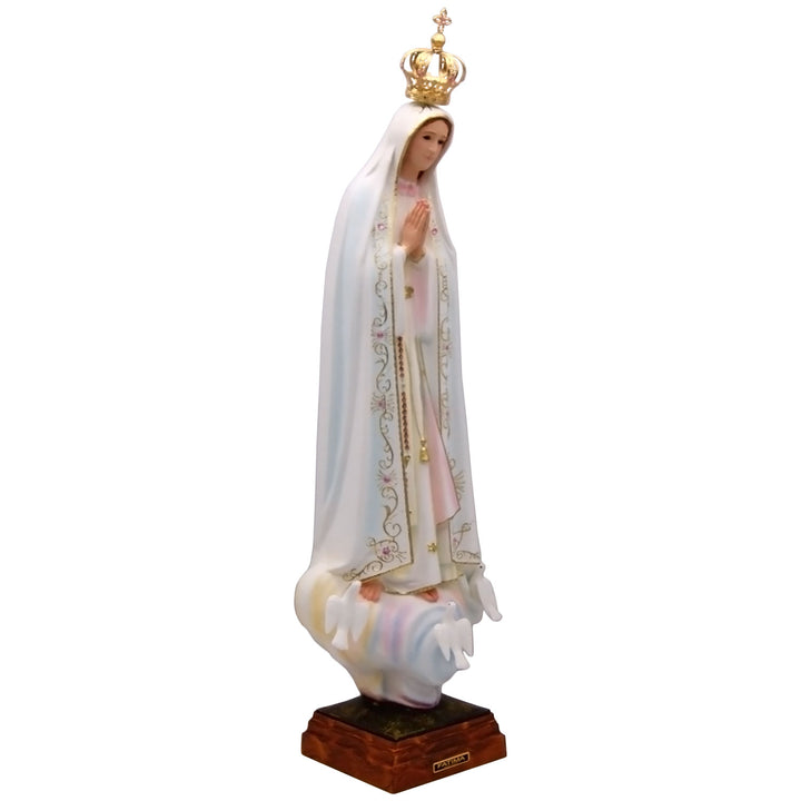 30 Inch Glass Eyes Our Lady of Fatima Statue Made in Portugal