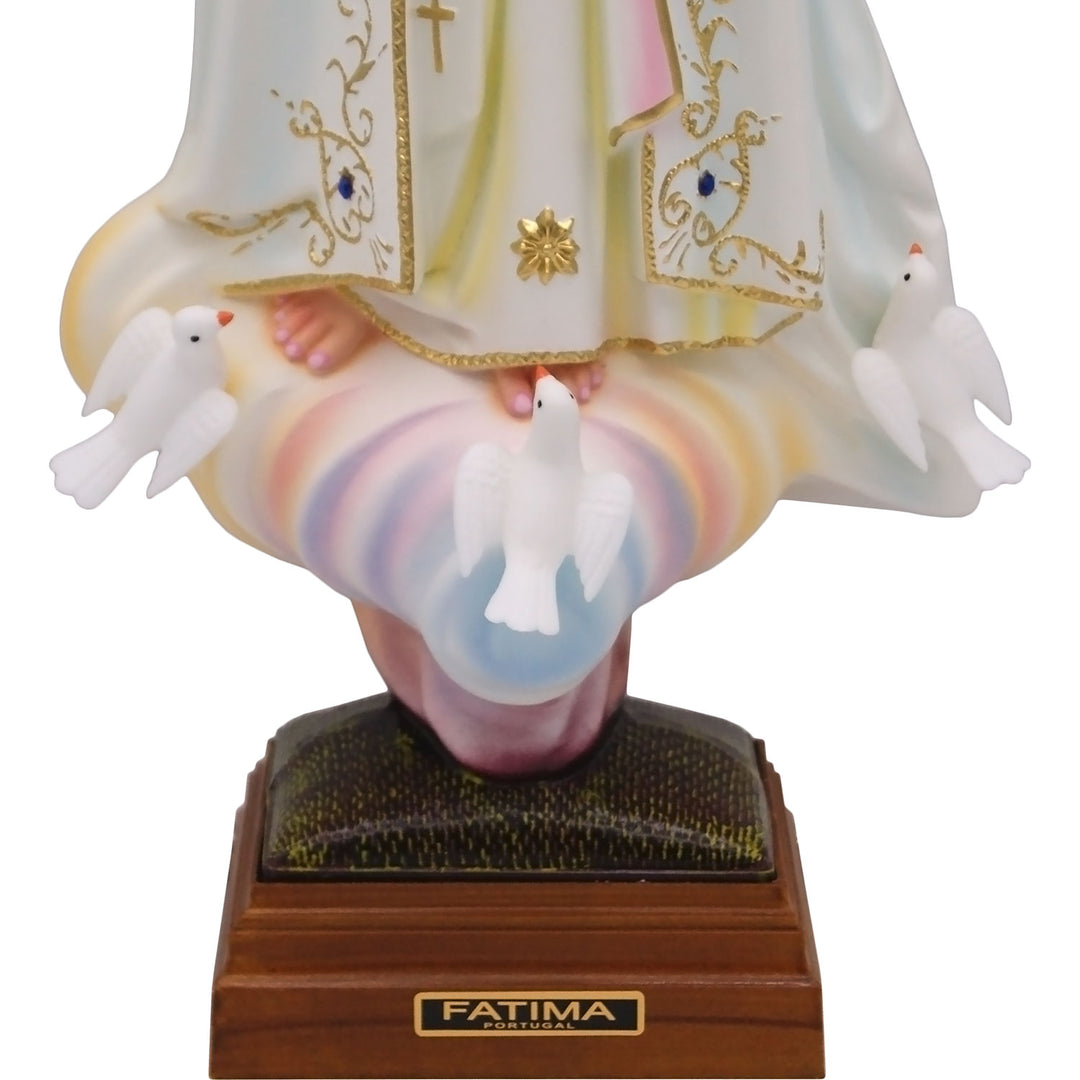 24 Inch Glass Eyes Our Lady of Fatima Statue Made in Portugal