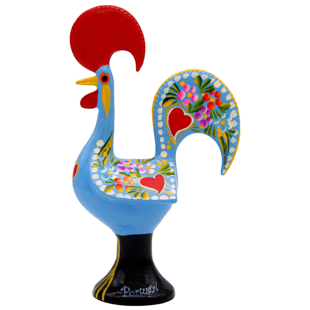 10 Inch Good Luck Portuguese Rooster Barcelos Metallic Figurine