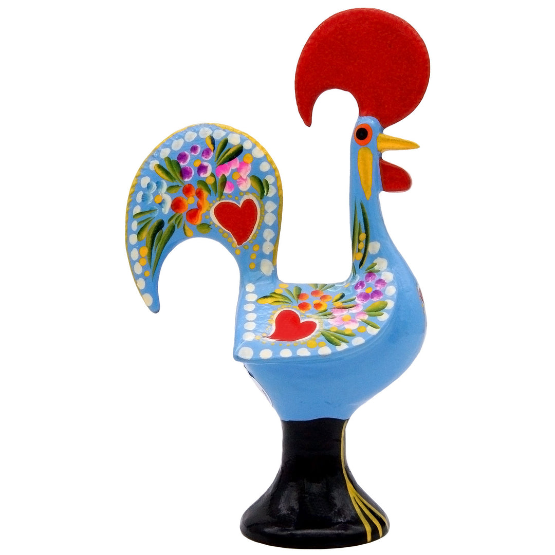 10 Inch Good Luck Portuguese Rooster Barcelos Metallic Figurine
