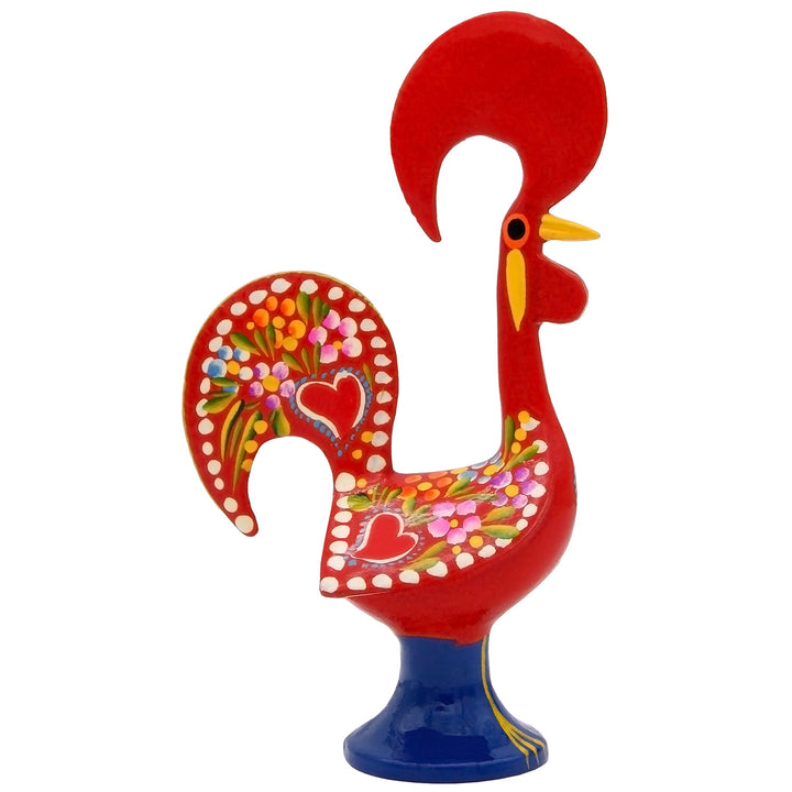 8 Inch Good Luck Portuguese Rooster Barcelos Metallic Figurine