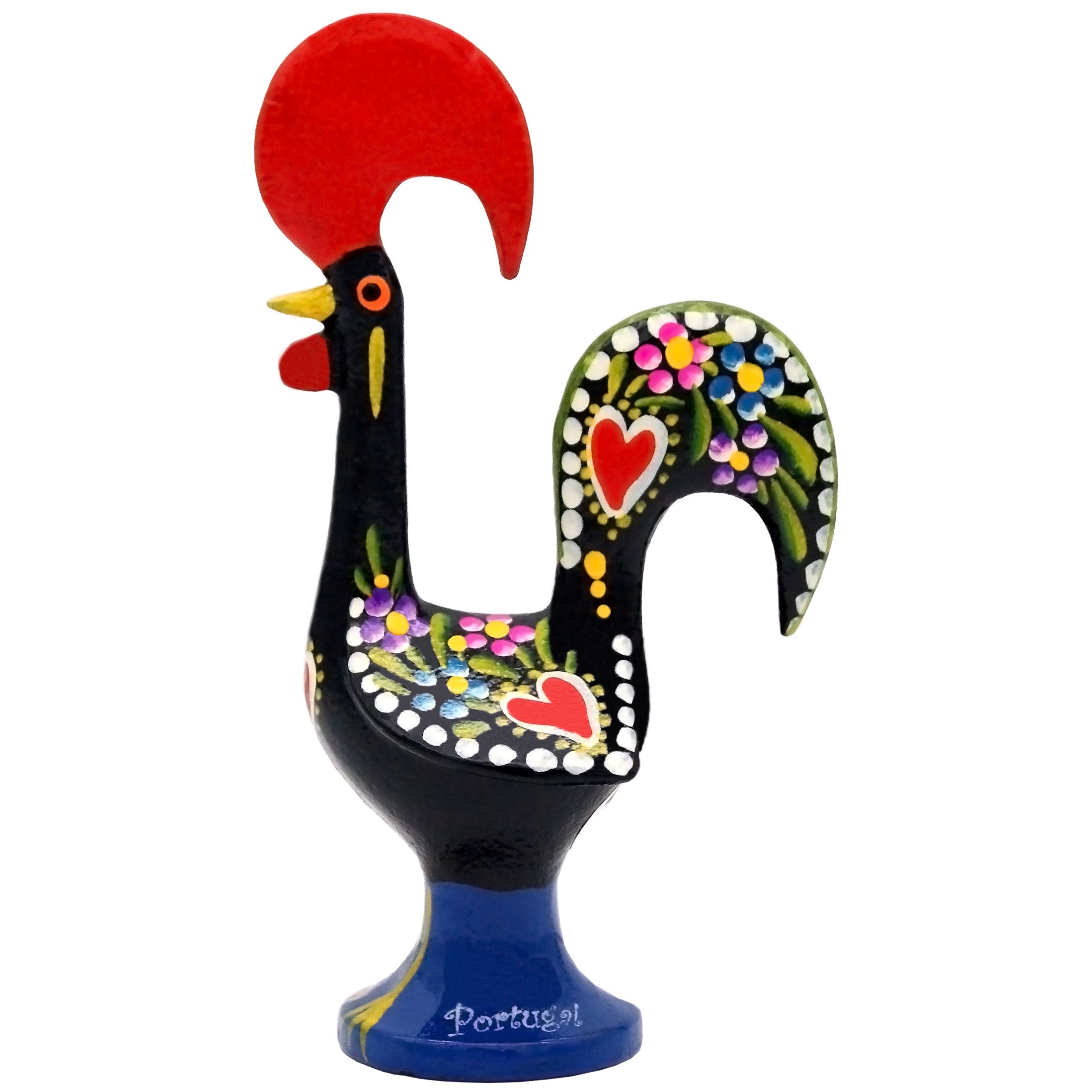 6 Inch Good Luck Portuguese Rooster Barcelos Metallic Figurine