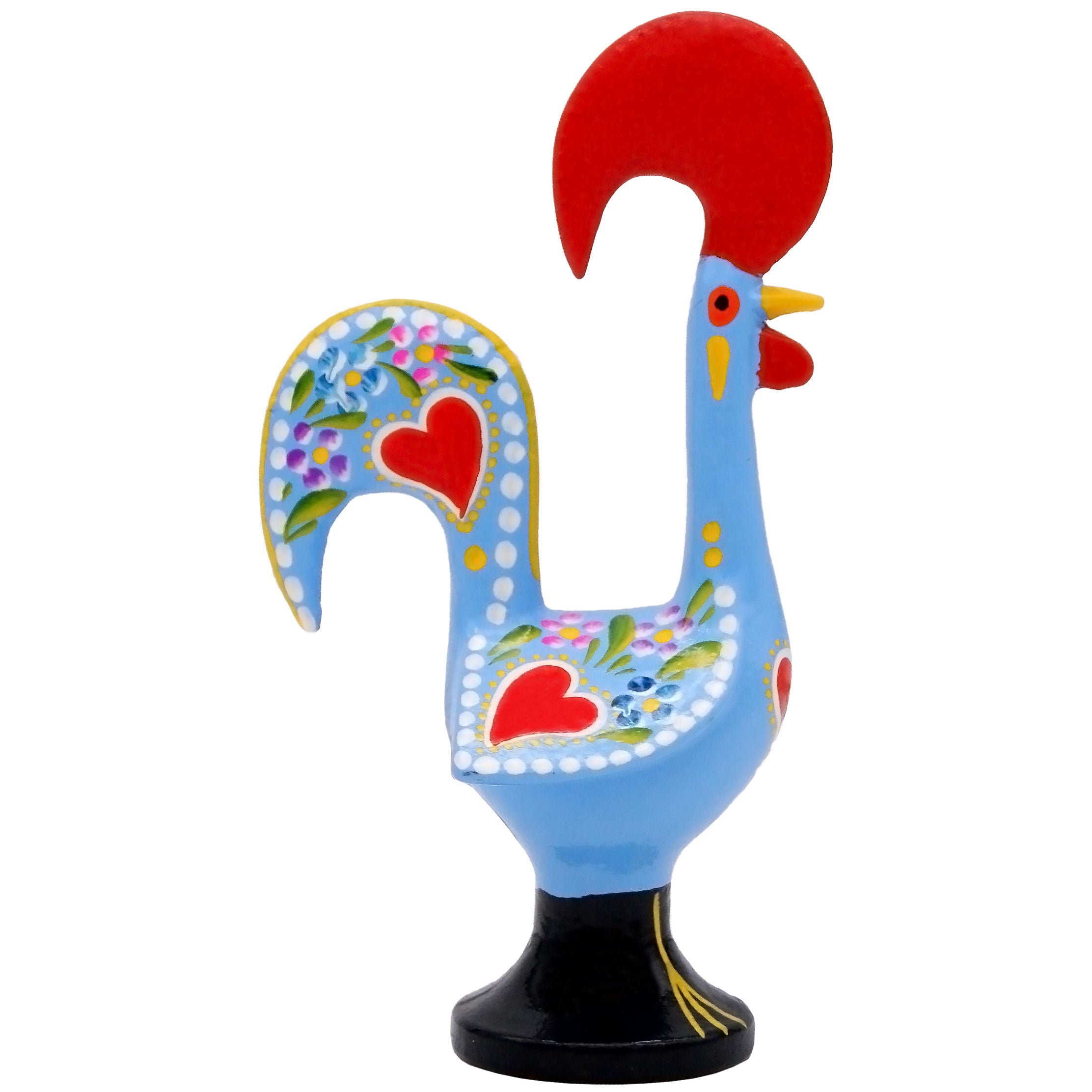 6 Inch Good Luck Portuguese Rooster Barcelos Metallic Figurine