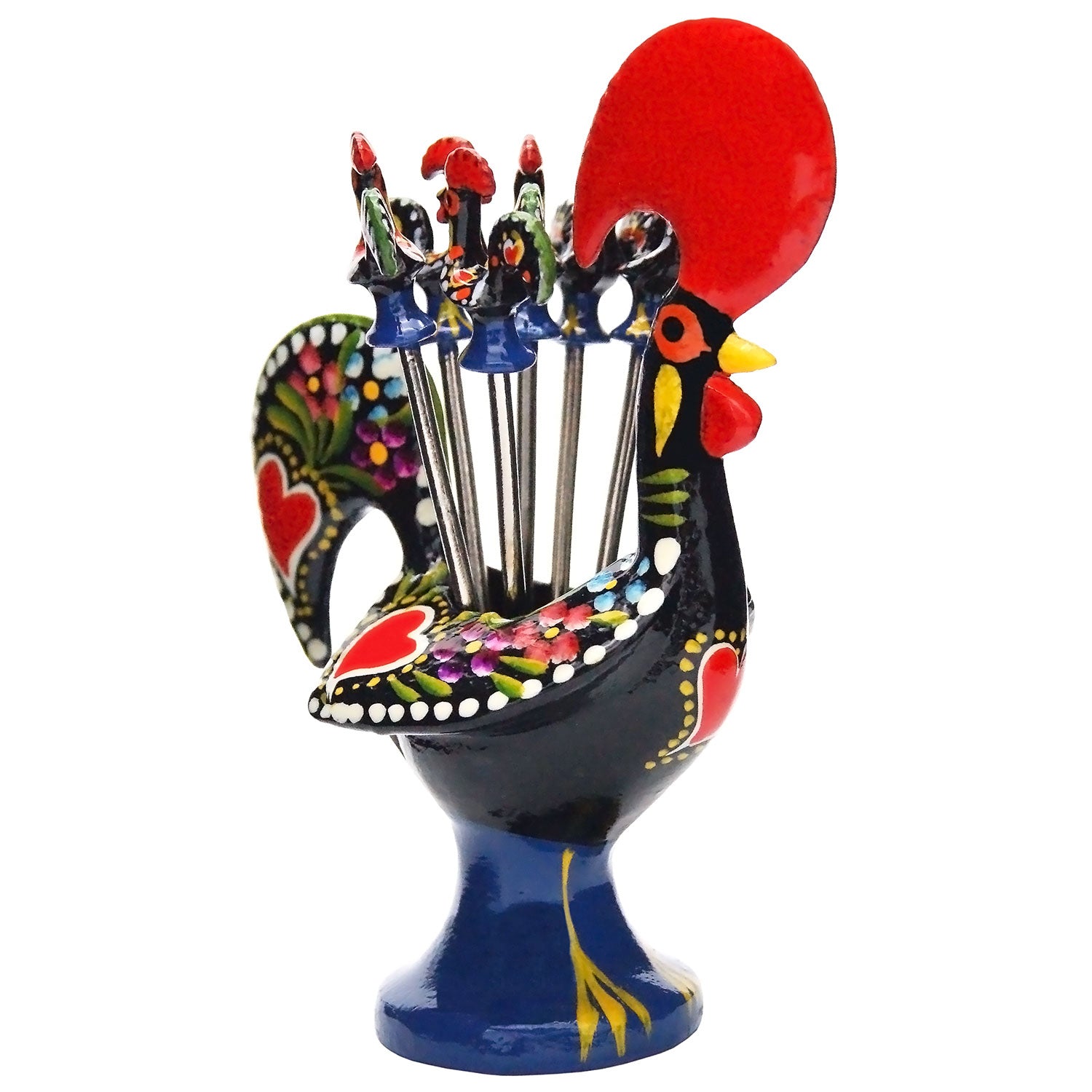 Good Luck Traditional Portuguese Rooster with 6 Tapas Appetizer Forks
