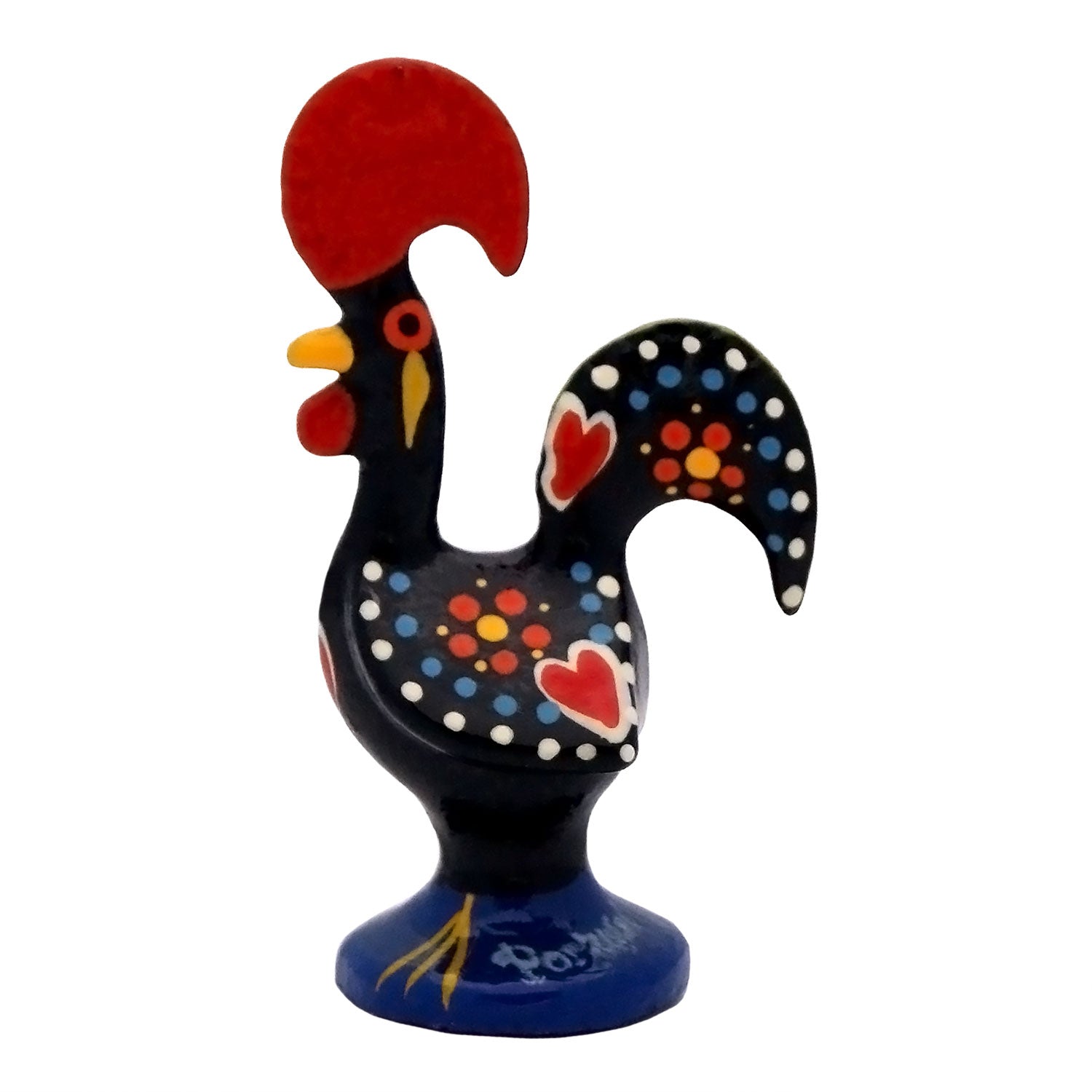 2.75 Inch Good Luck Portuguese Rooster Barcelos Metallic Figurine - Set of 3