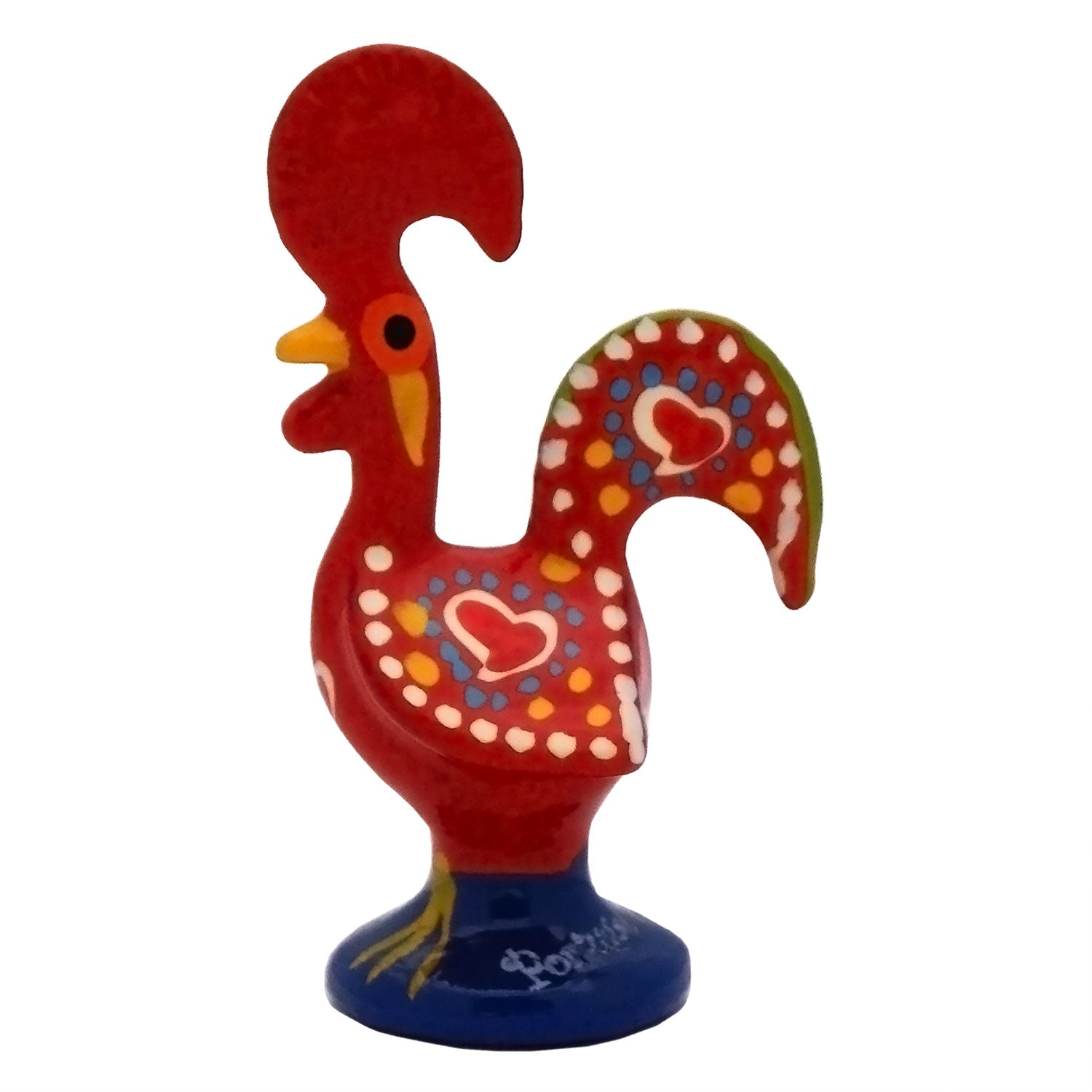2.75 Inch Good Luck Portuguese Rooster Barcelos Metallic Figurine - Set of 3