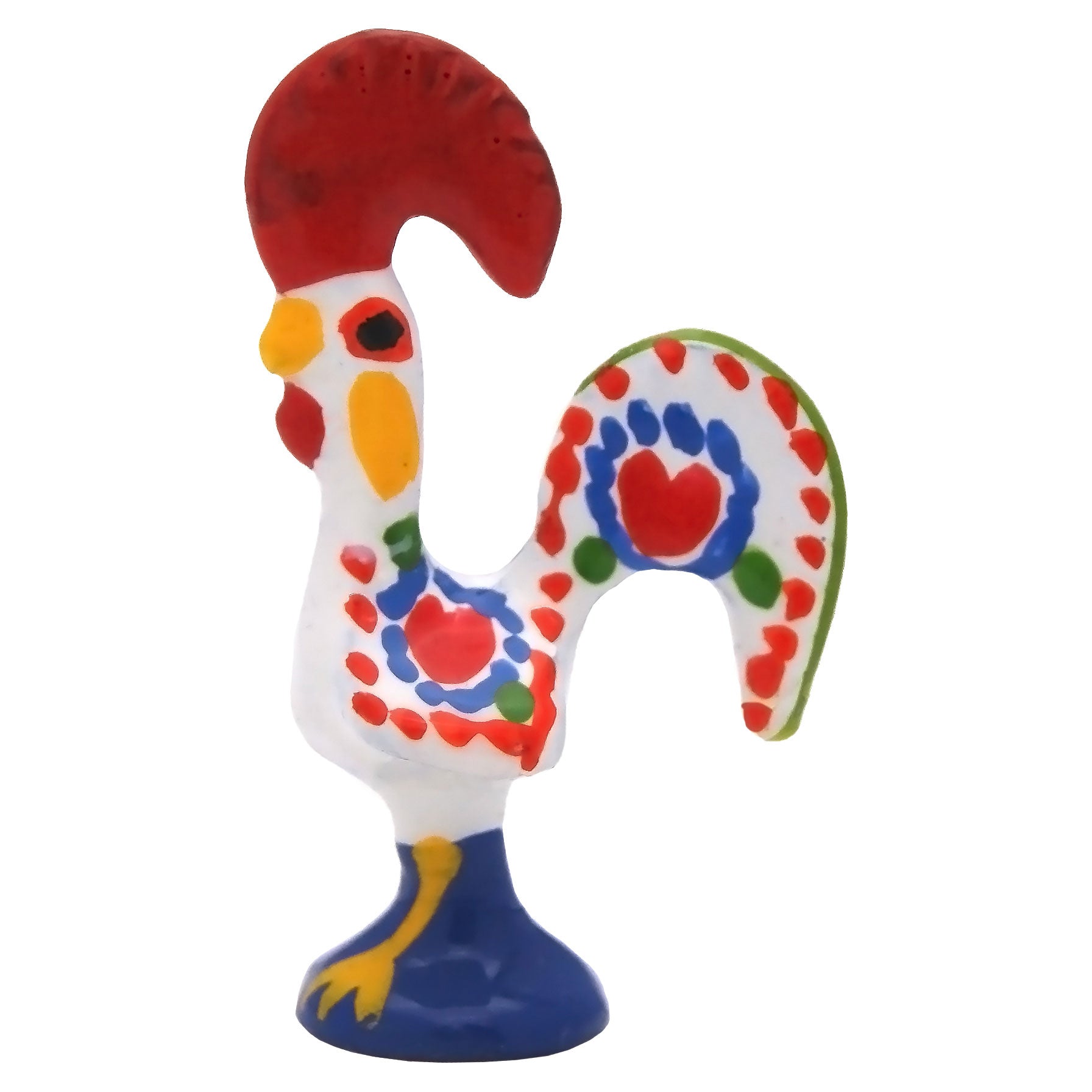 1.5 Inch Good Luck Portuguese Rooster Barcelos Metallic Figurine - Set of 6