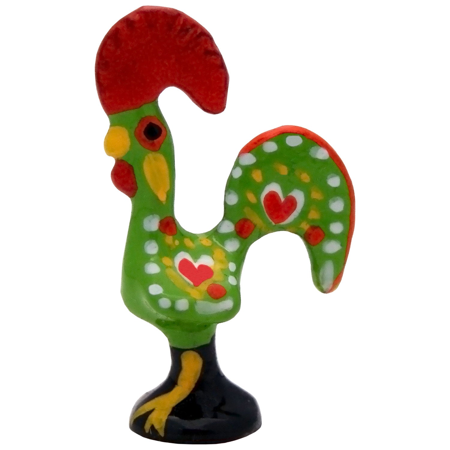 1.5 Inch Good Luck Portuguese Rooster Barcelos Metallic Figurine - Set of 6