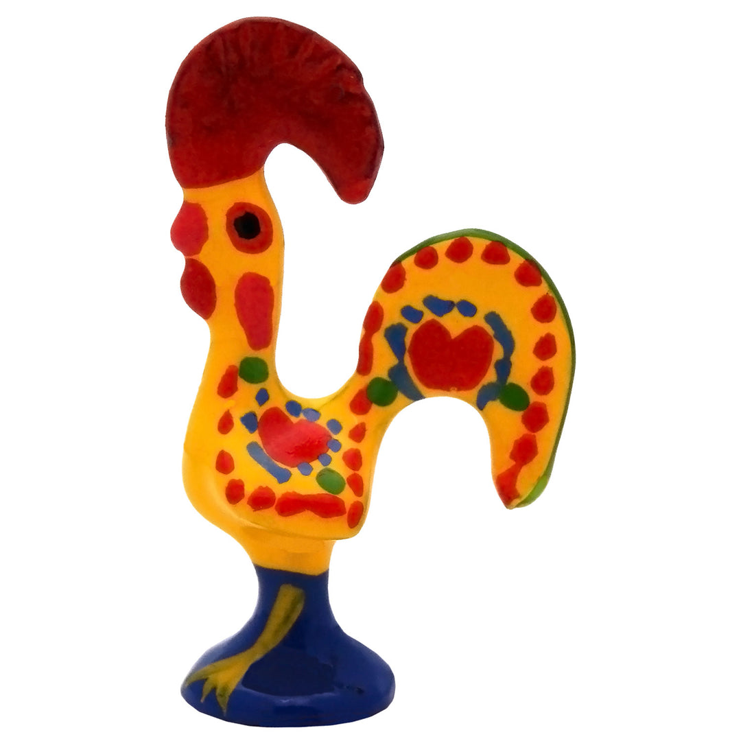 1.5 Inch Good Luck Portuguese Rooster Barcelos Metallic Figurine - Set of 6