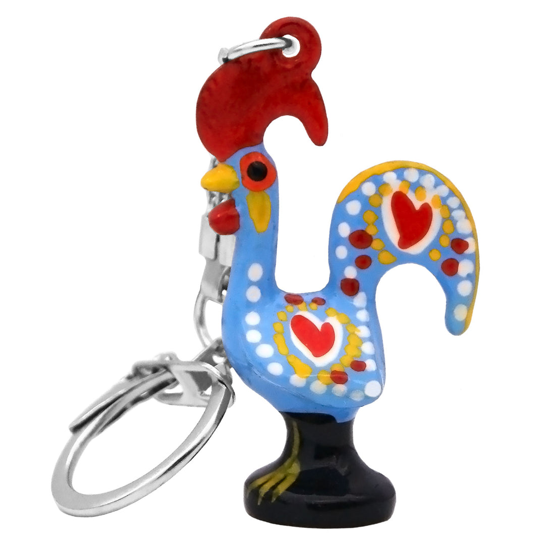 Good Luck Portuguese Barcelos Rooster Metallic Keychain