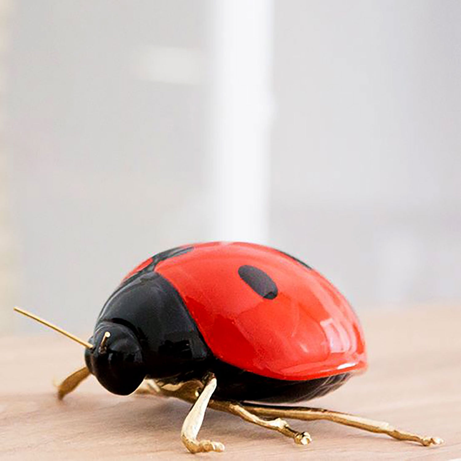 Hand Painted Ceramic Home Decor Ladybug Figurine - Ladybirdy, fly, fly