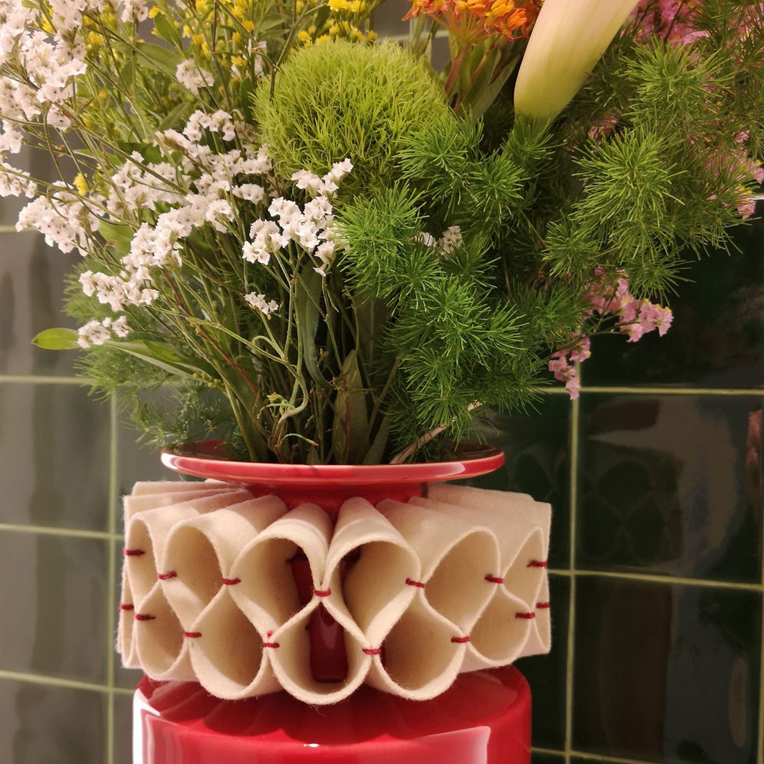 Hand Painted Portuguese Ceramic Decorative Flower Vase - The Ruff Vase
