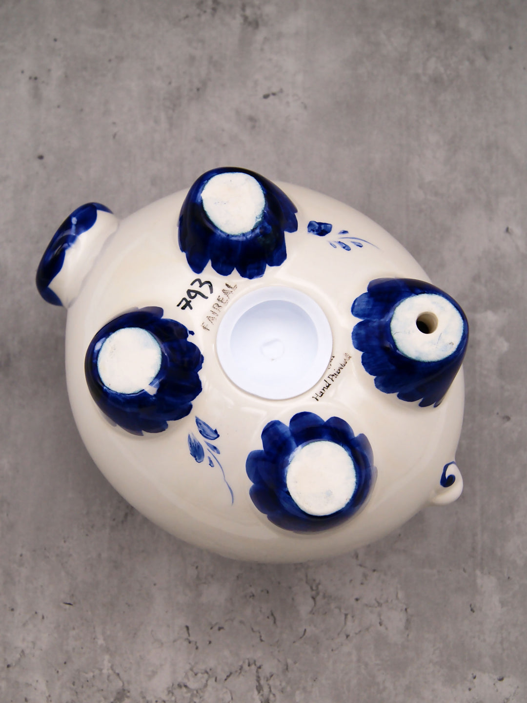 Hand Painted Portuguese Pottery Ceramic Piggy Bank