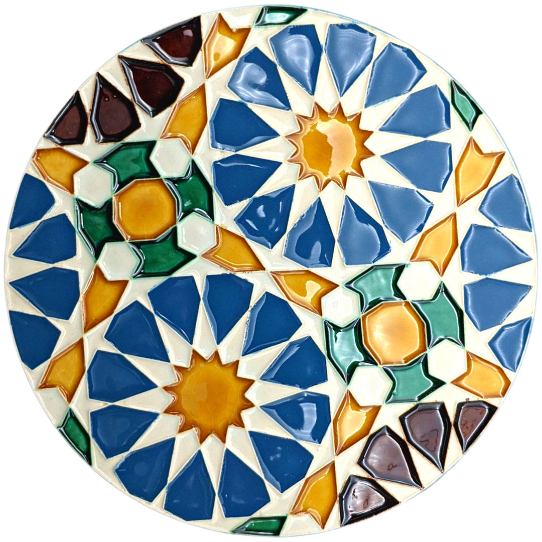 Hand painted Portuguese Ceramic Tile Round Trivet