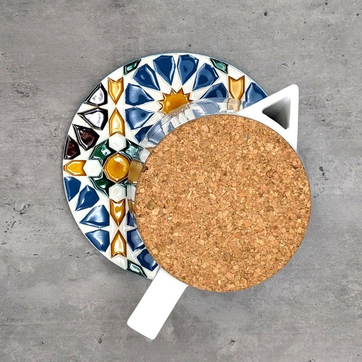 Hand painted Portuguese Ceramic Tile Round Trivet