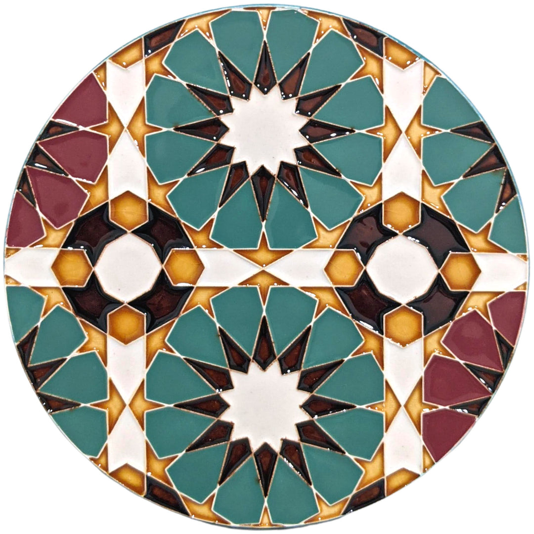 Hand painted Portuguese Ceramic Tile Round Trivet