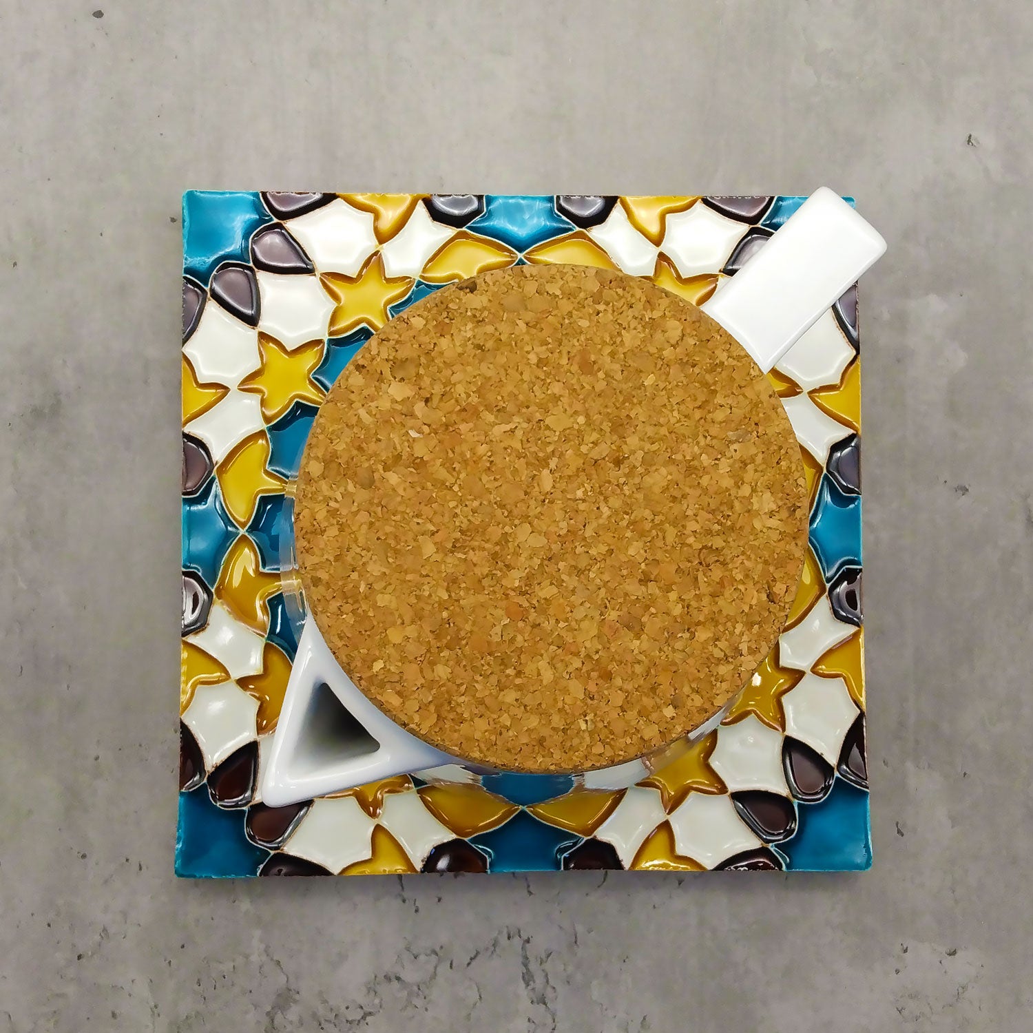 Hand painted Portuguese Ceramic Tile Square Trivet