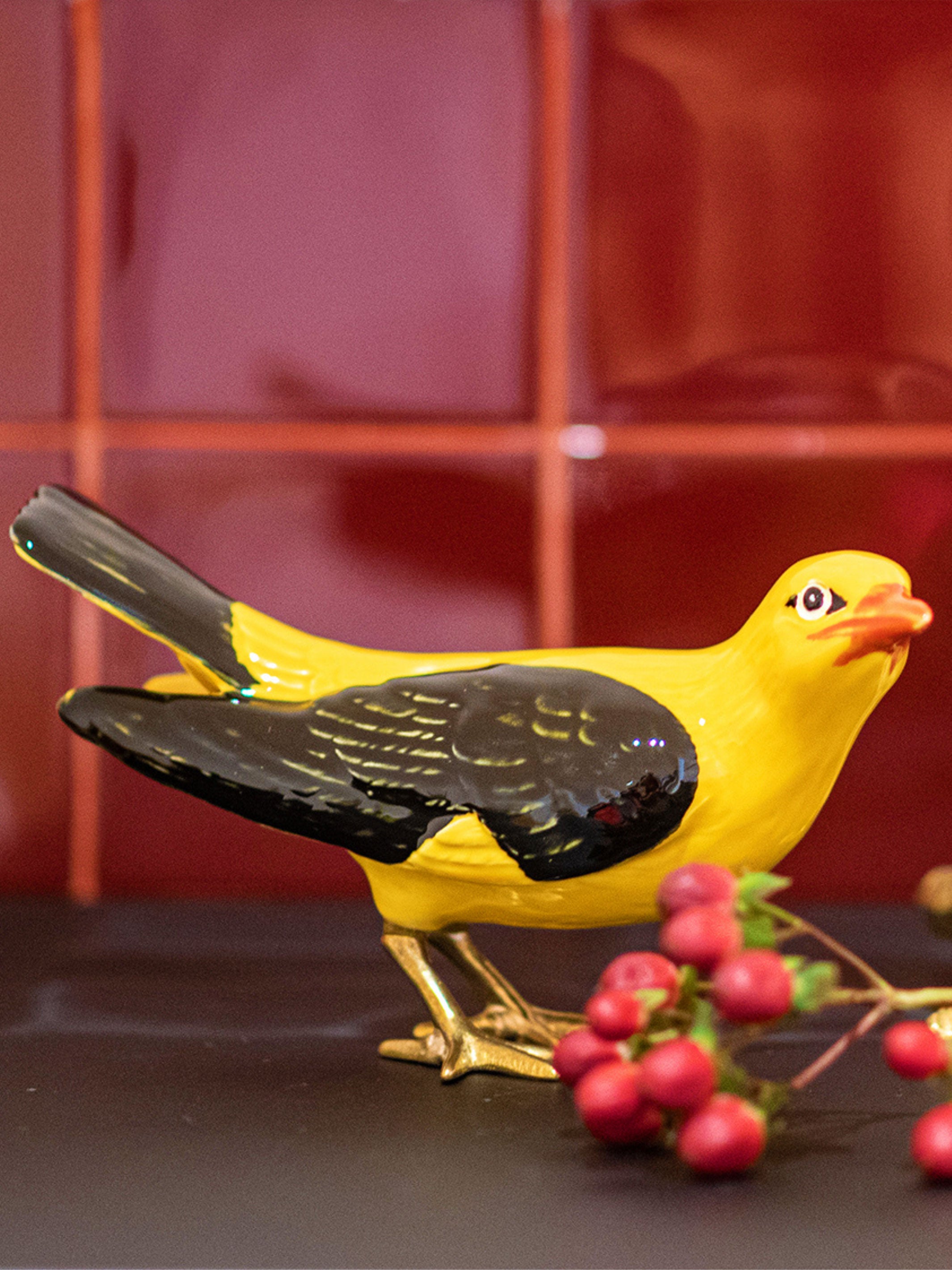 Hand Painted Portuguese Ceramic Decorative Bird - The creator of Golden Oriole