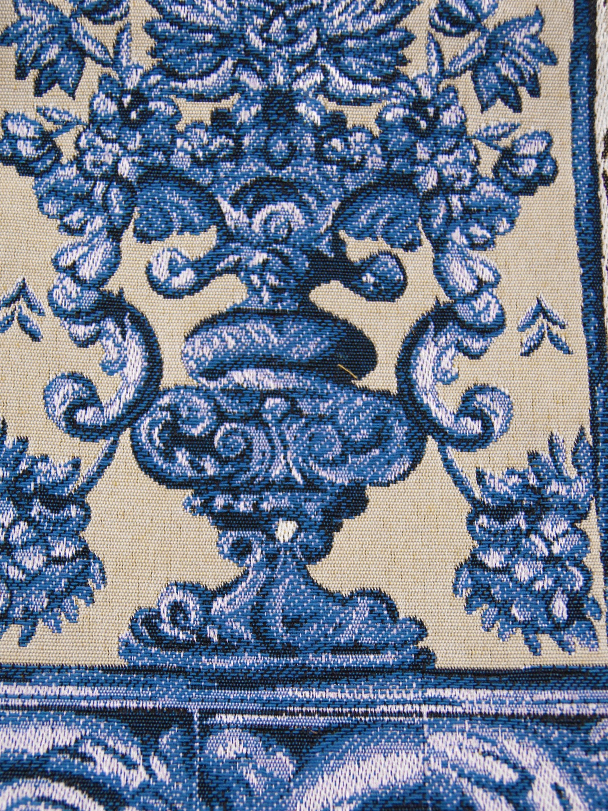 Handmade Blue and Yellow Portuguese Tiles Handbag Purse