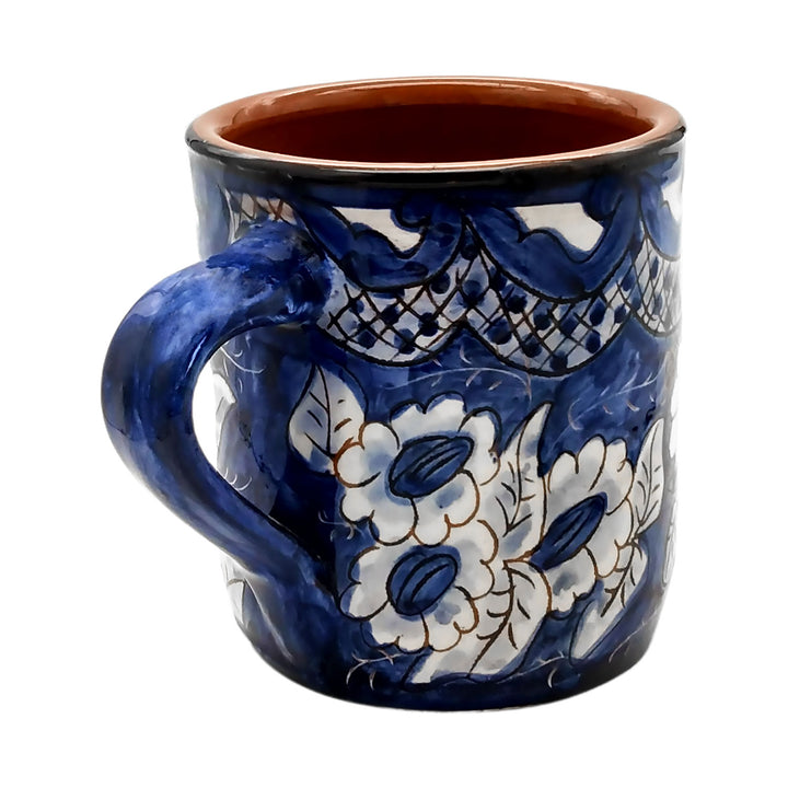 Handmade Hand Painted Portuguese Pottery Coffee Mug Blue – Set of 2