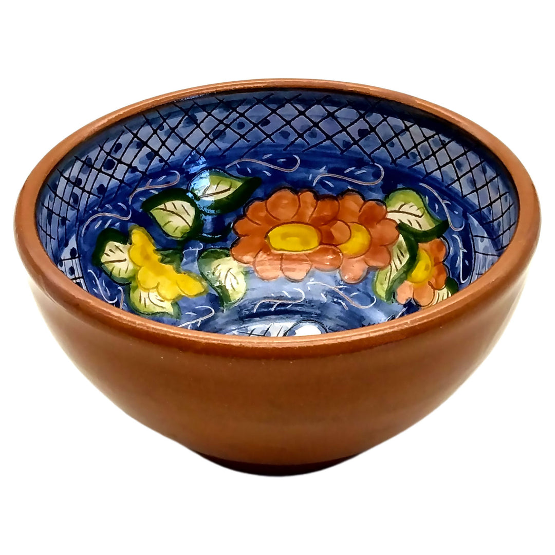 Handmade Hand Painted Portuguese Pottery Soup Bowls Floral – Set of 2