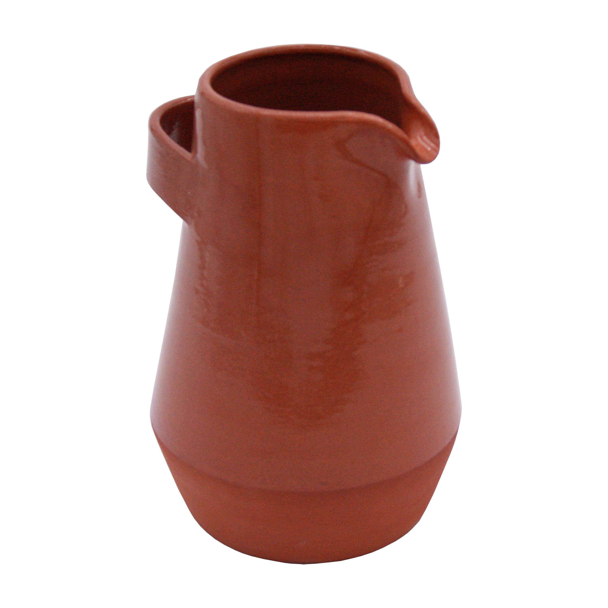 Handmade traditional portuguese pottery pitcher .