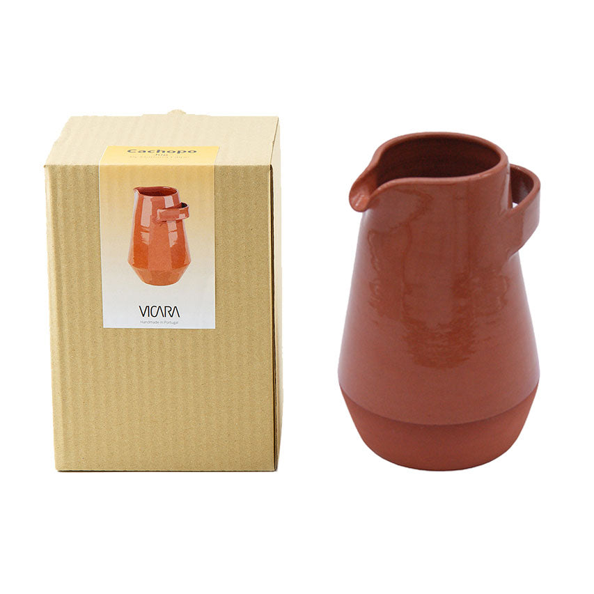 Handmade Portuguese Pottery Terracotta "Cachopo" Wine Sangria Pitcher