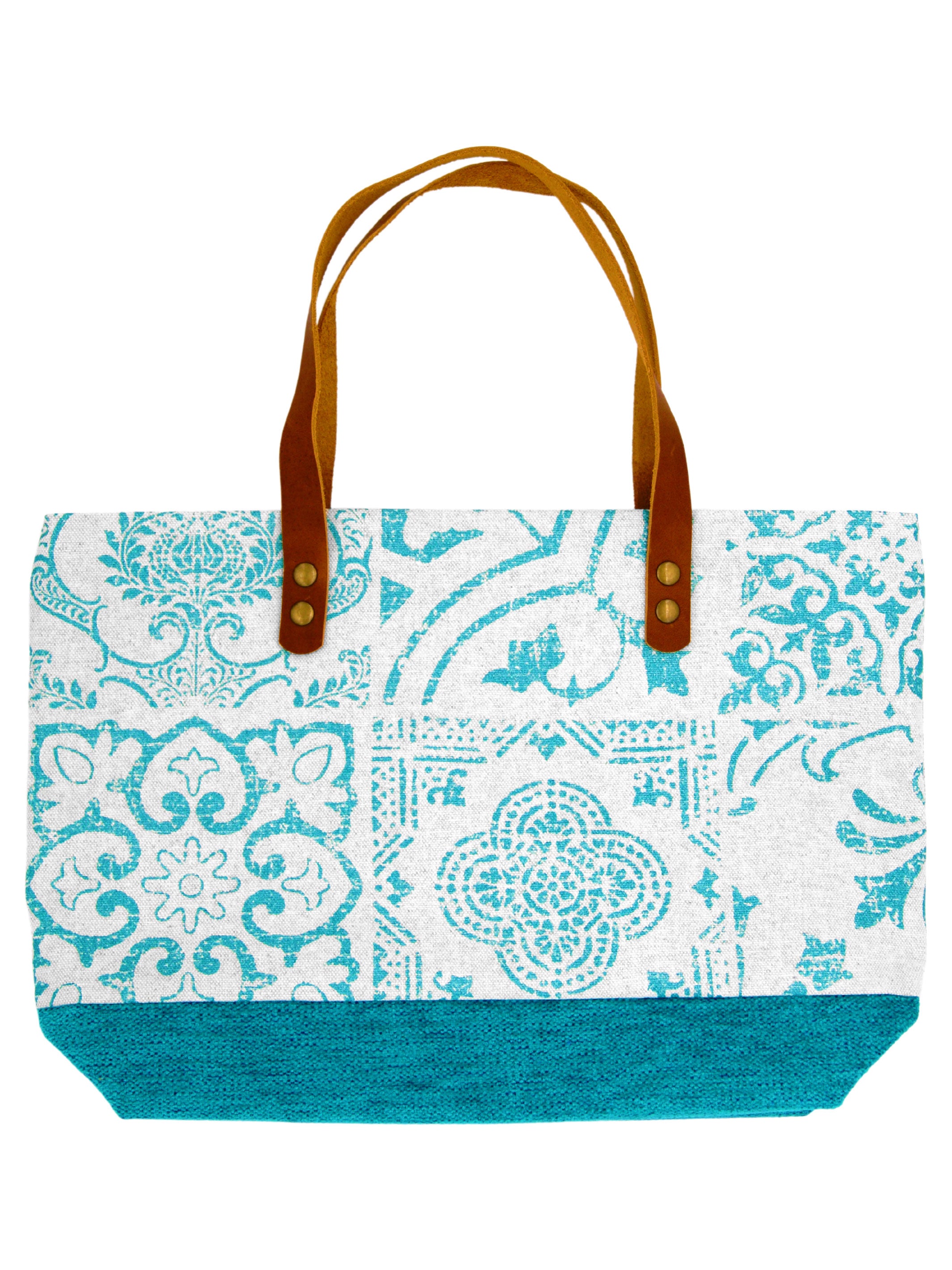 Handmade Portuguese Tile Aqua Green Handbag Purse