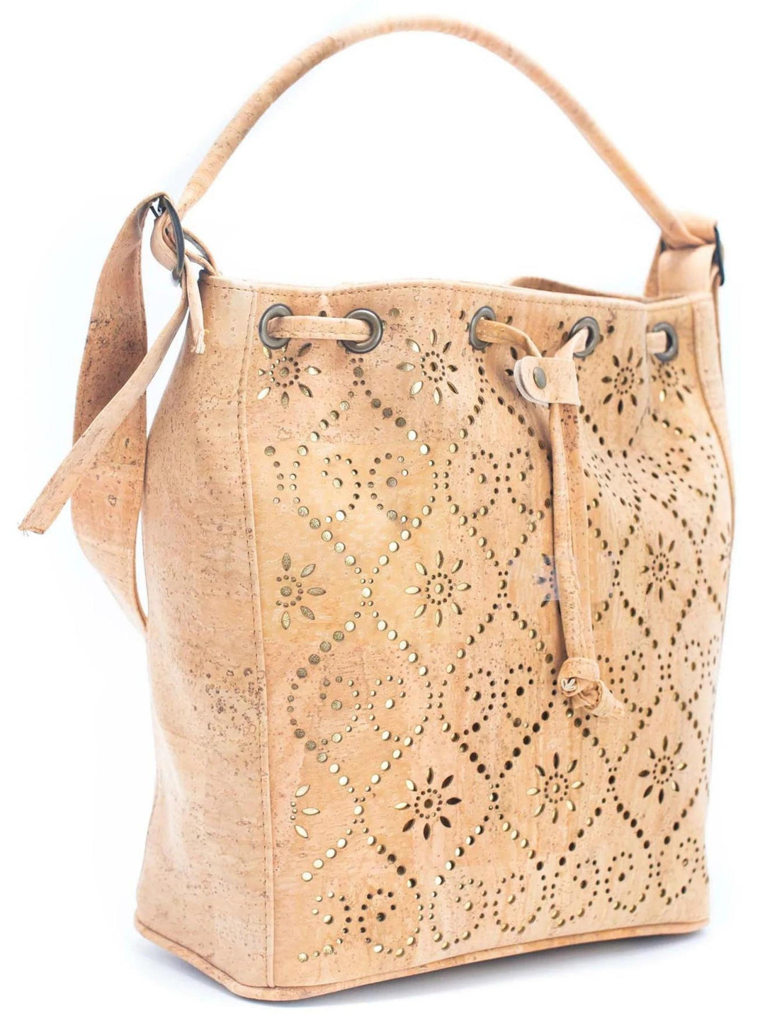 Handmade Vegan Portuguese Cork Purse Bucket Bag for Women