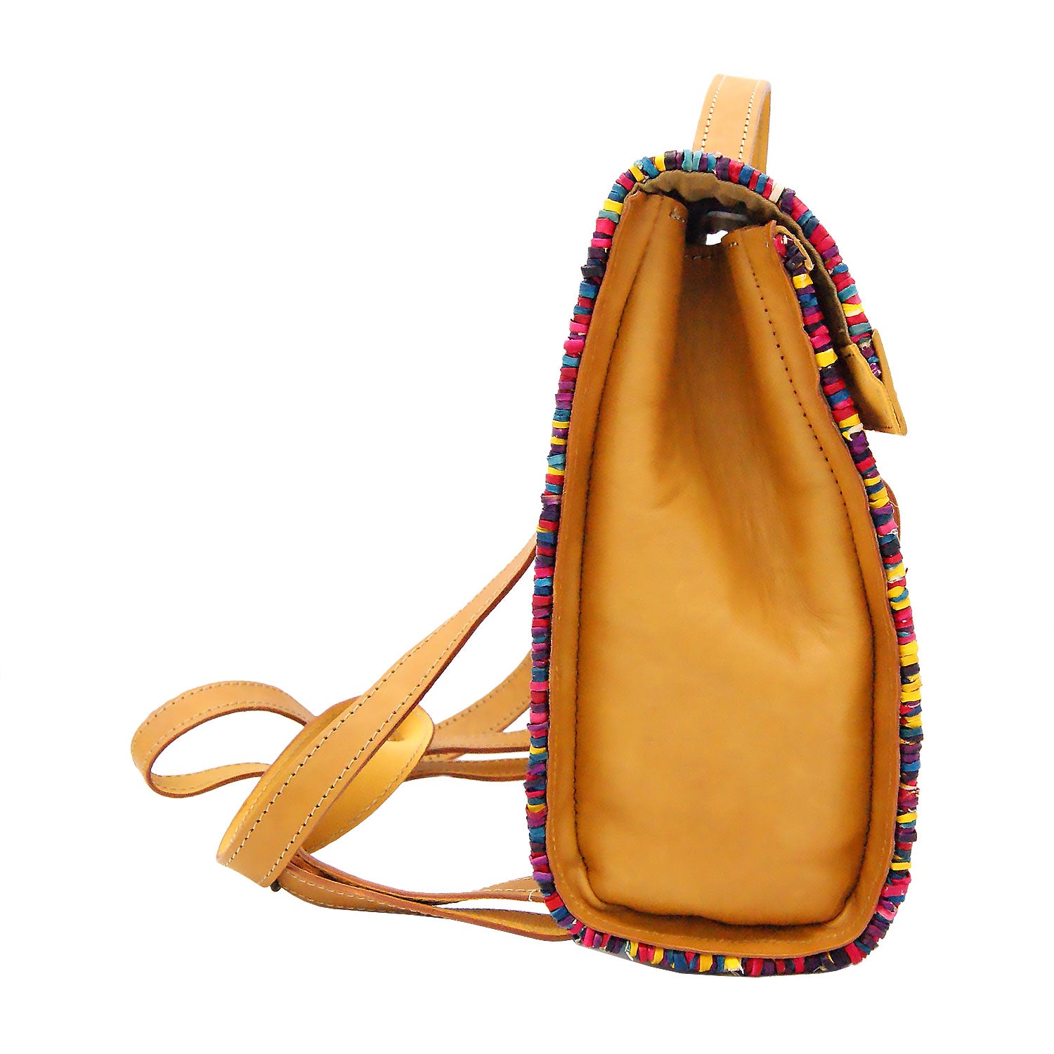 Handmade Wicker Straw Basket Backpack for Women Made in Portugal