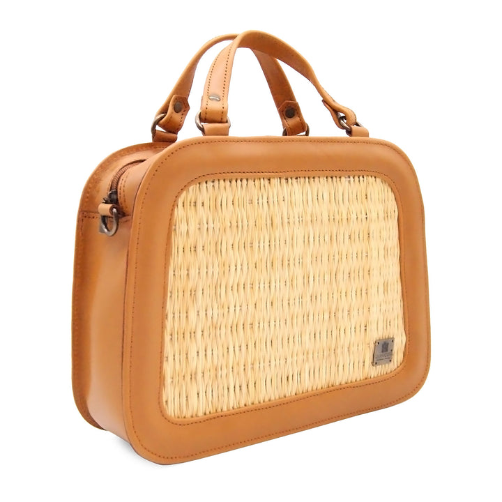 Handmade Wicker Straw Basket Handbag Purse for Women Made in Portugal