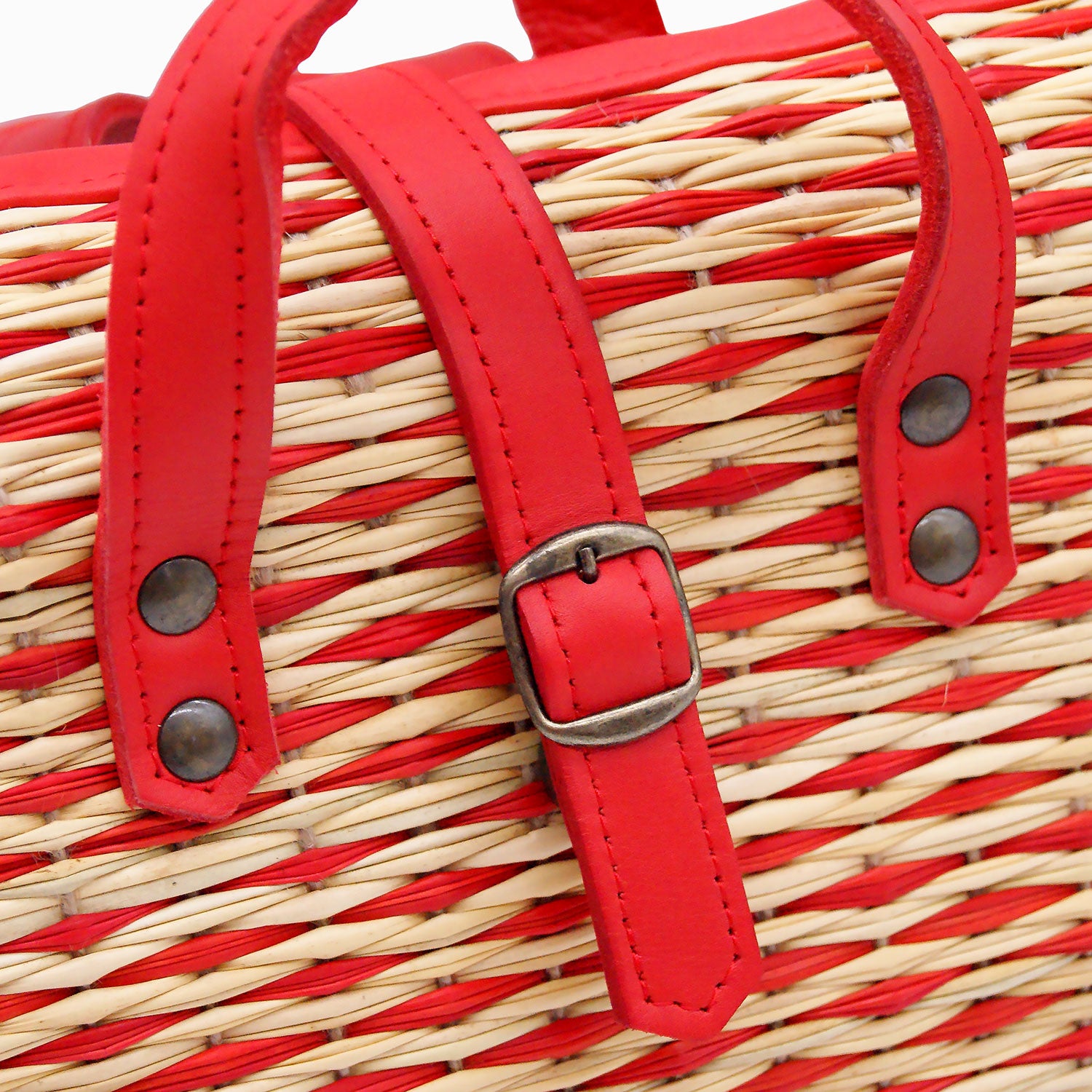 Handmade Wicker Straw Basket Laptop Backpack for Women Made in Portugal