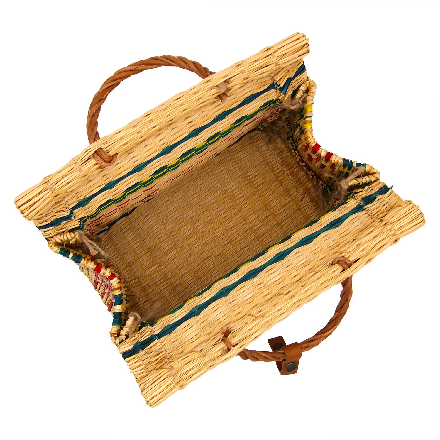 Handmade Wicker Vegan Straw Basket Handbag for Women Made in Portugal
