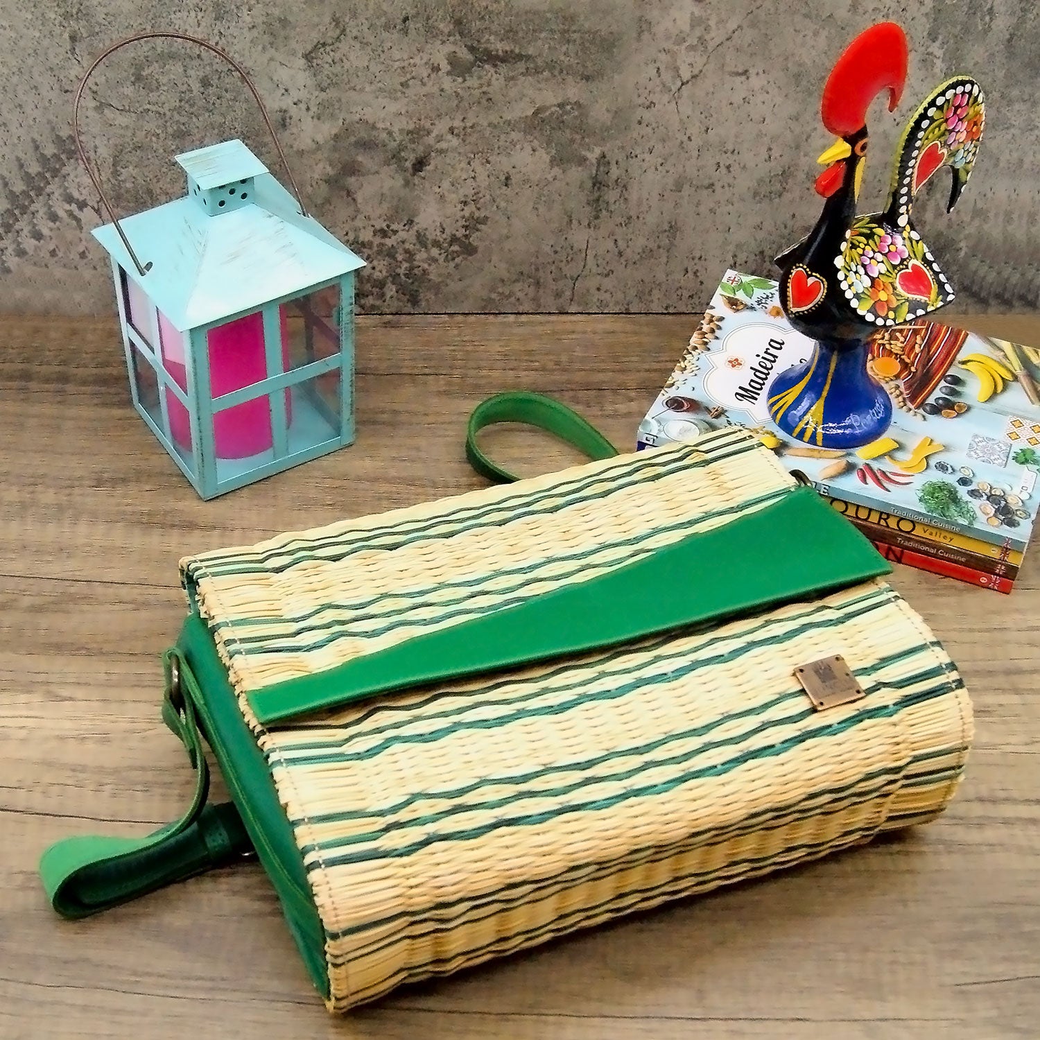 Handmade Wicker Vegan Straw Basket Bag for Women Made in Portugal