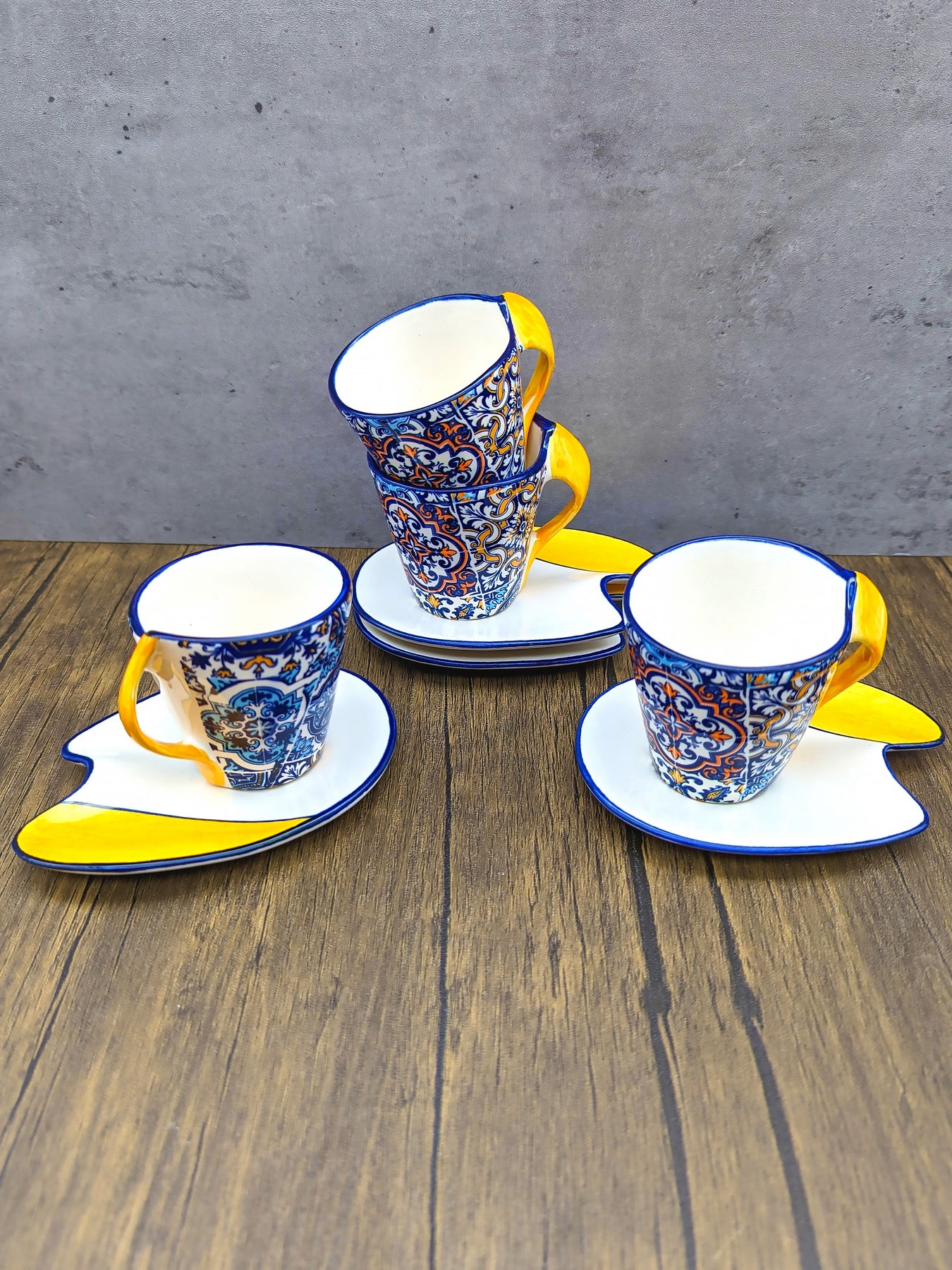 Portofino - Handmade Painted Espresso Coffee Cup –