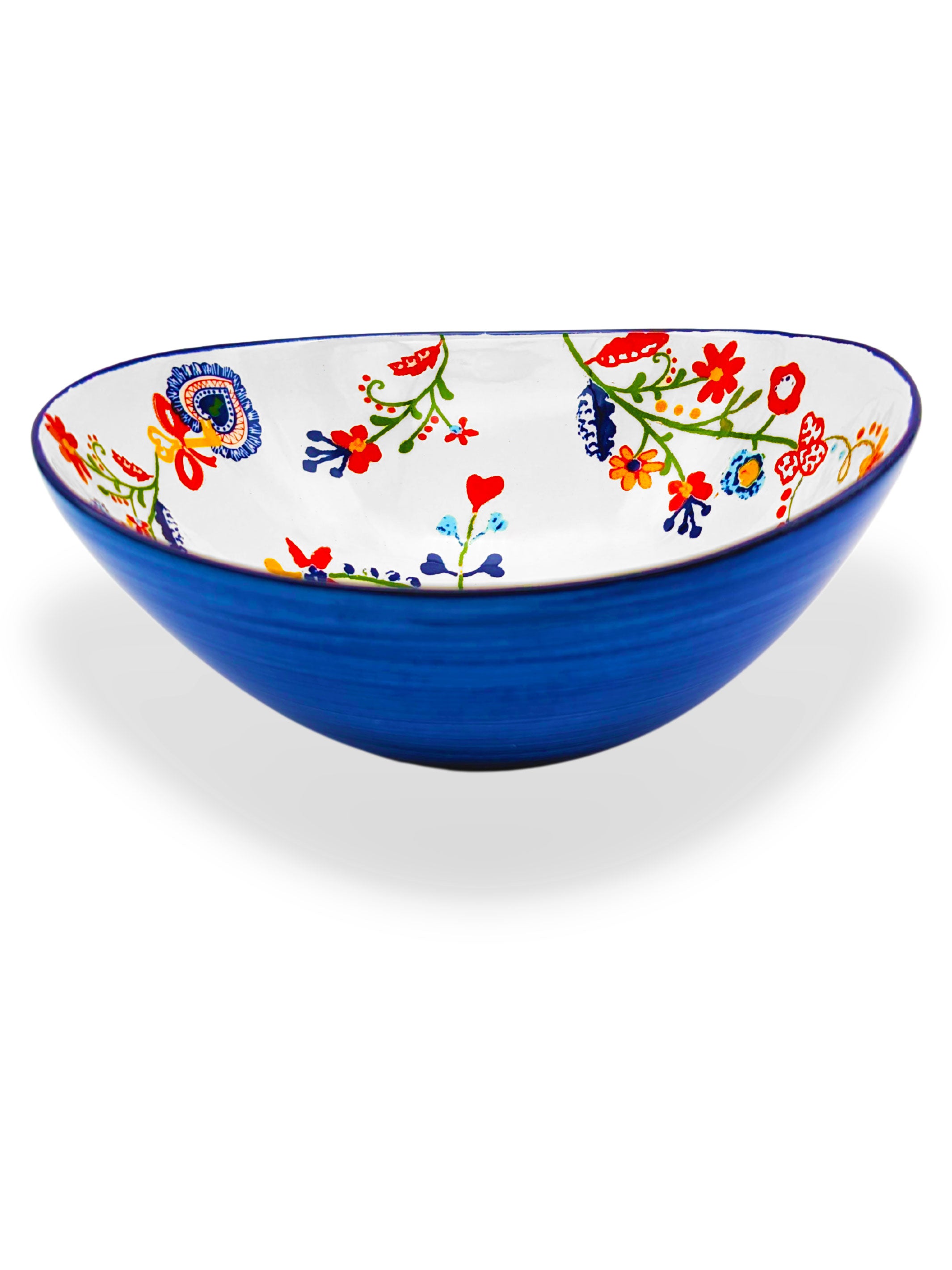 Portuguese Pottery Alcobaça Ceramic Side Dish Serving Bowl Floral - Set of 2