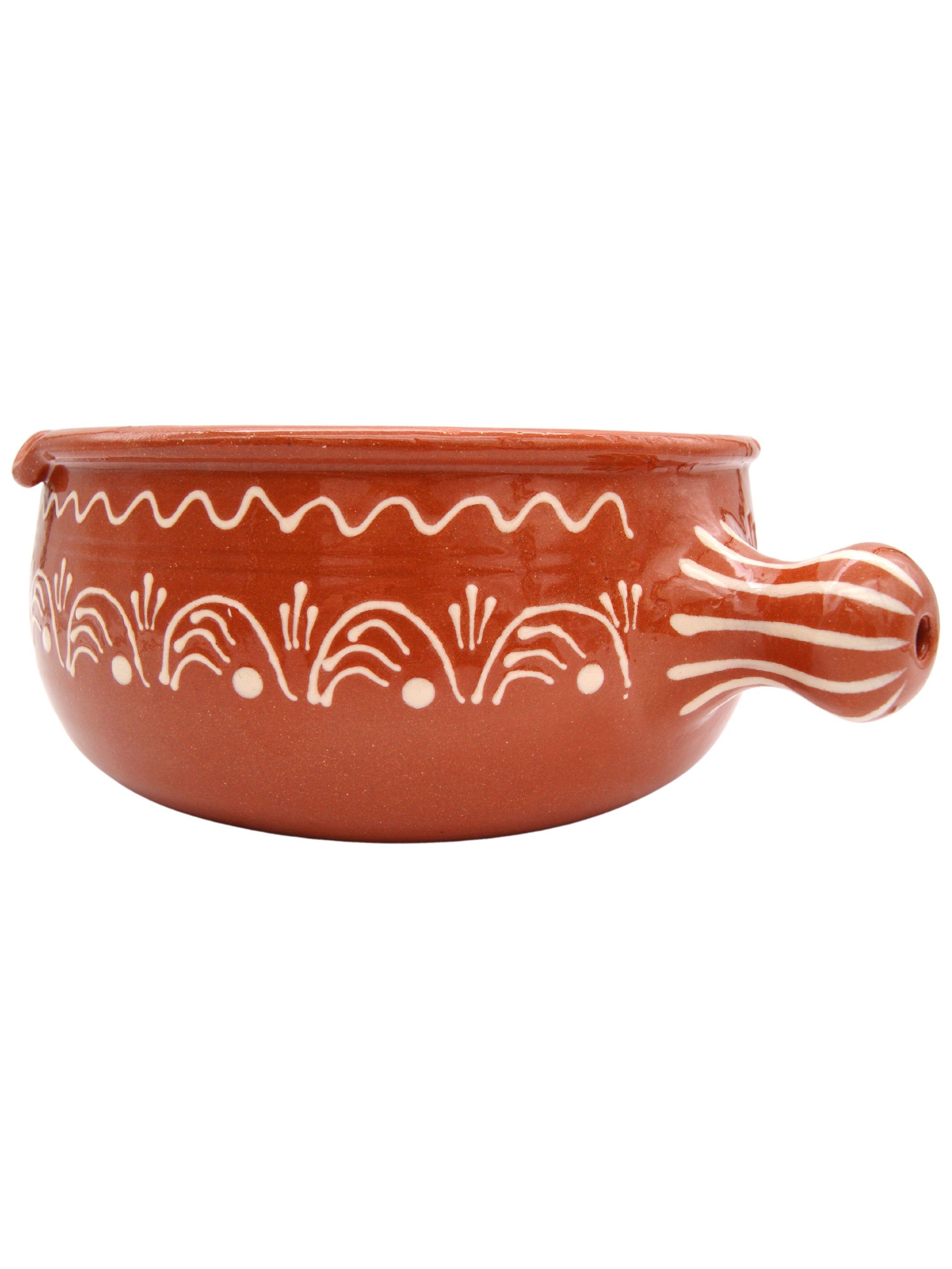Portuguese Pottery Glazed Terracotta Cooking Pot Casserole