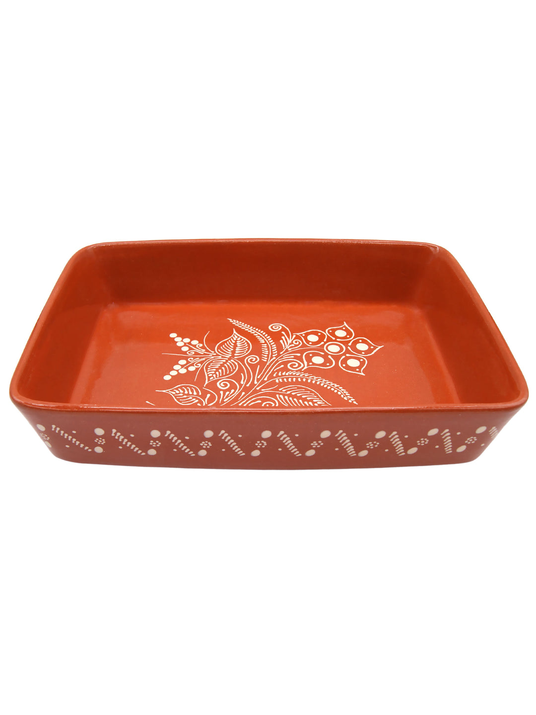 Portuguese Pottery Glazed Terracotta Rectangular Clay Baking Pan – We Are  Portugal