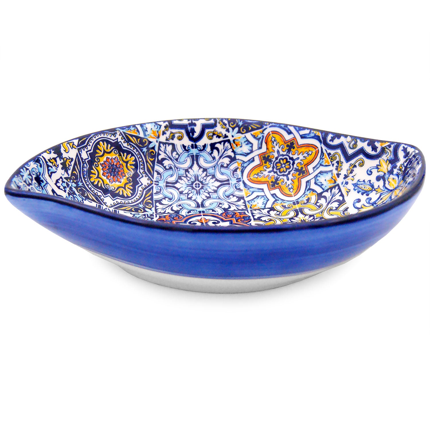 Portuguese Pottery Alcobaça Ceramic Side Dish Serving Bowl - Set of 2