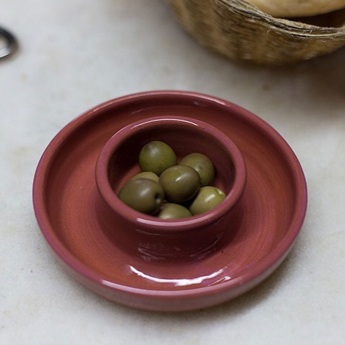 Handmade Portuguese Pottery Terracotta Olive Dish