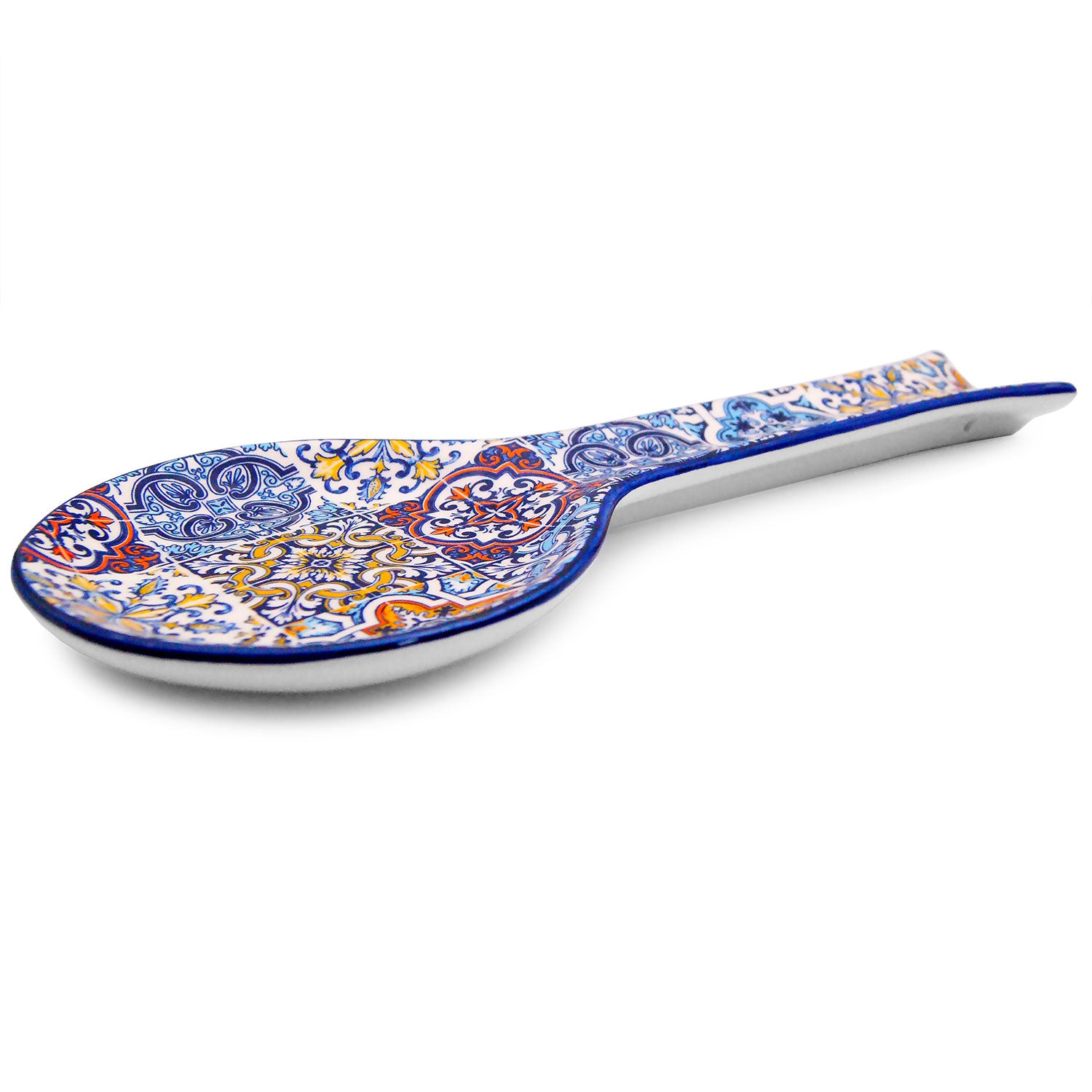 Portuguese Pottery Alcobaça Ceramic Kitchen Spoon Rest for Stove Top