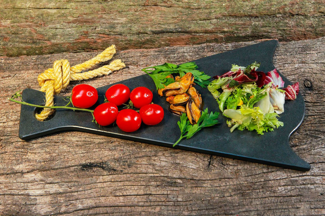 Handmade Stone Black Slate Cheese Board Serving Tray Made in Portugal